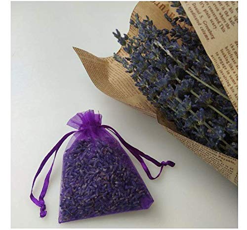 20X Lavender Sachets for Wardrobe (7x9cm) - Natural Moth Repellent Bags for Closets, Drawers, Pillows, Cars & Shoe Cabinets - Freshen Clothes & Small Spaces with Relaxing Aroma