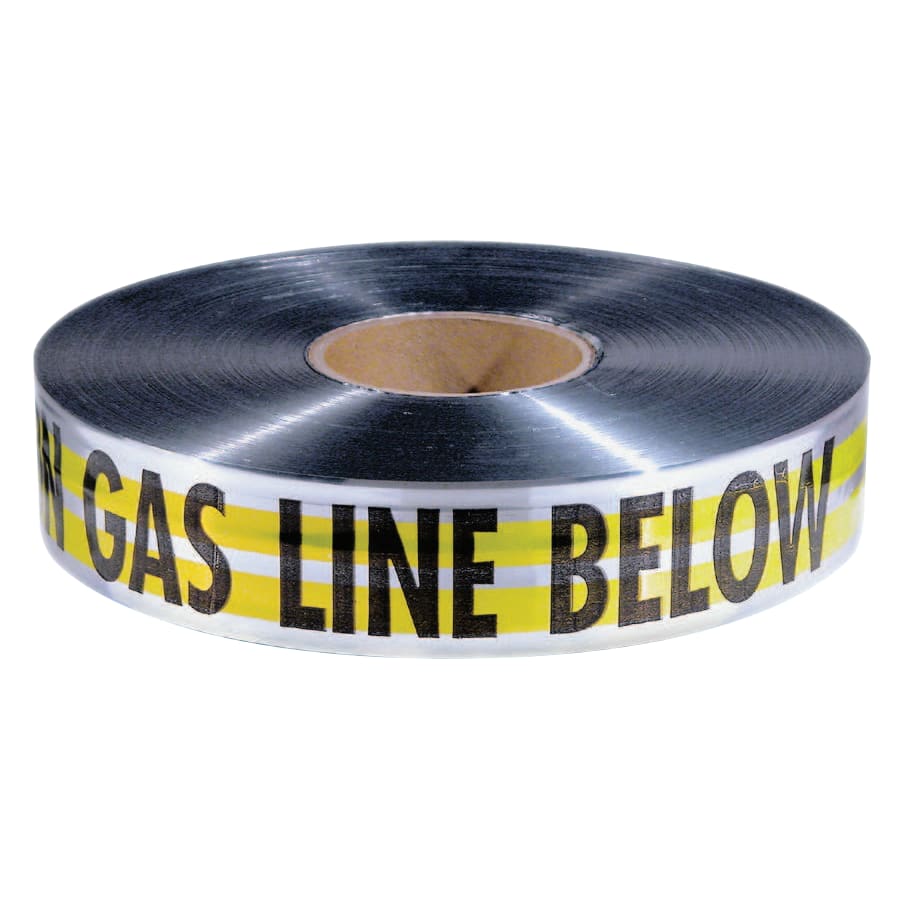 Empire Gas Line Below Barricade Tape - 1000 ft Safety Barrier for Construction Sites & Road Work (31-140)