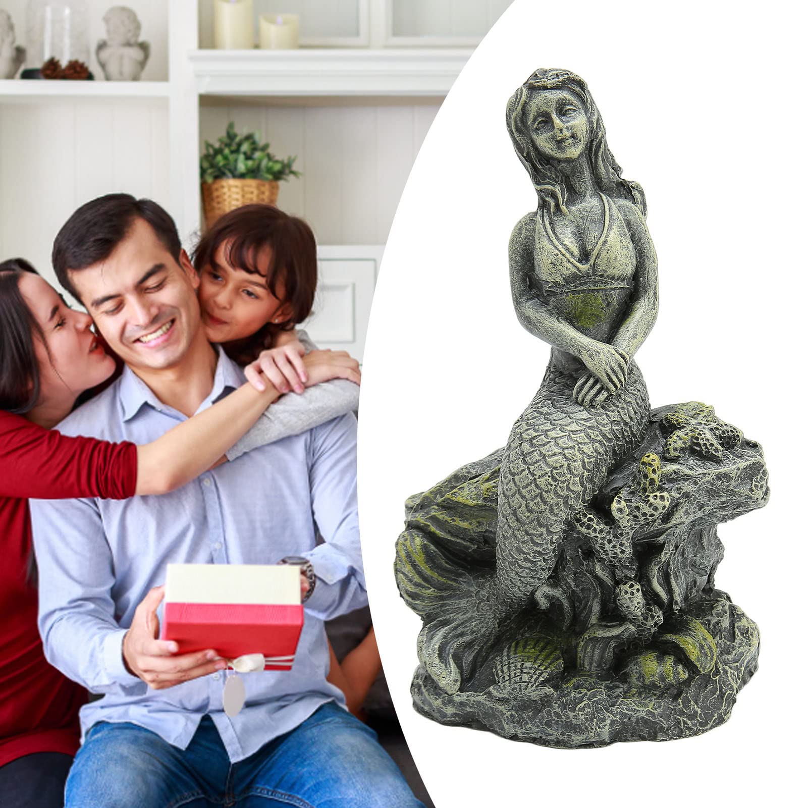 Fish Decorations for Aquarium - Beautiful Resin Fish Statue for Home & Office Decor | Perfect for Fish Tanks, Terrariums & Aquatic Displays