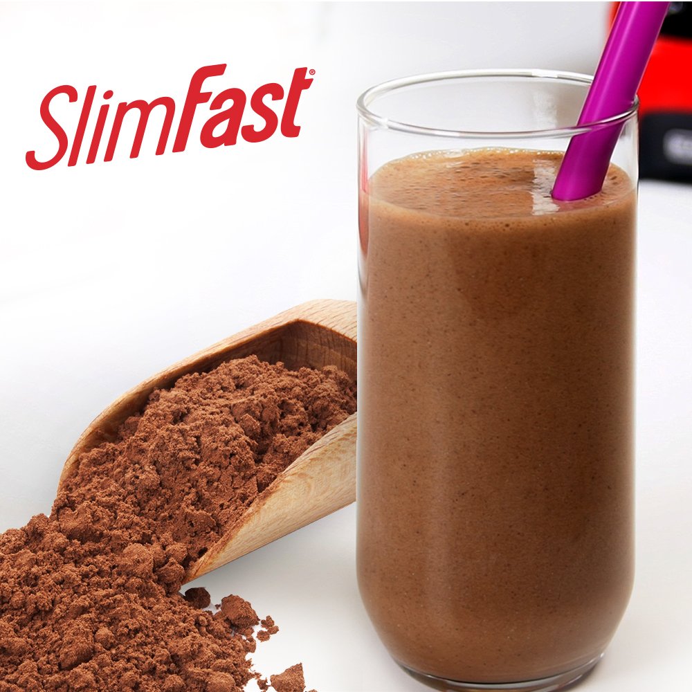 SlimFast High Protein Meal Replacement Shake Powder - 24 Servings (2 Pack), Advanced Nutrition Smoothie Mix for Weight Loss & Digestive Support, Gluten Free, Creamy Chocolate Flavor, 20g Protein per Serving - Perfect for Breakfast, Post-Workout or On-the-Go Nutrition (Packaging May Vary)