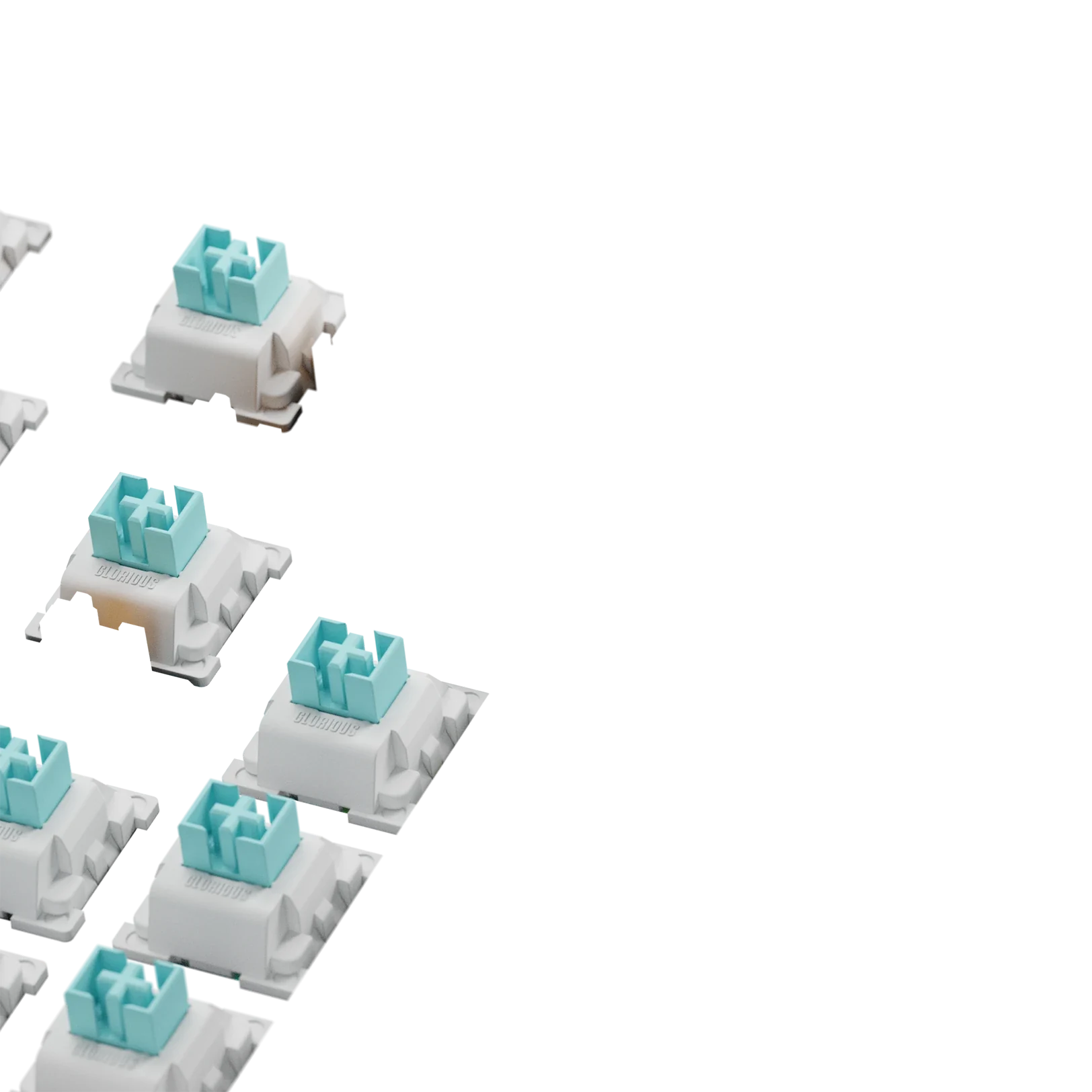 Glorious Lynx Switches - Linear Mechanical Keyboard Switches for Gaming & Typing (65g Actuation, ISO Layout) - Perfect for Esports, Office Work & Mechanical Keyboards