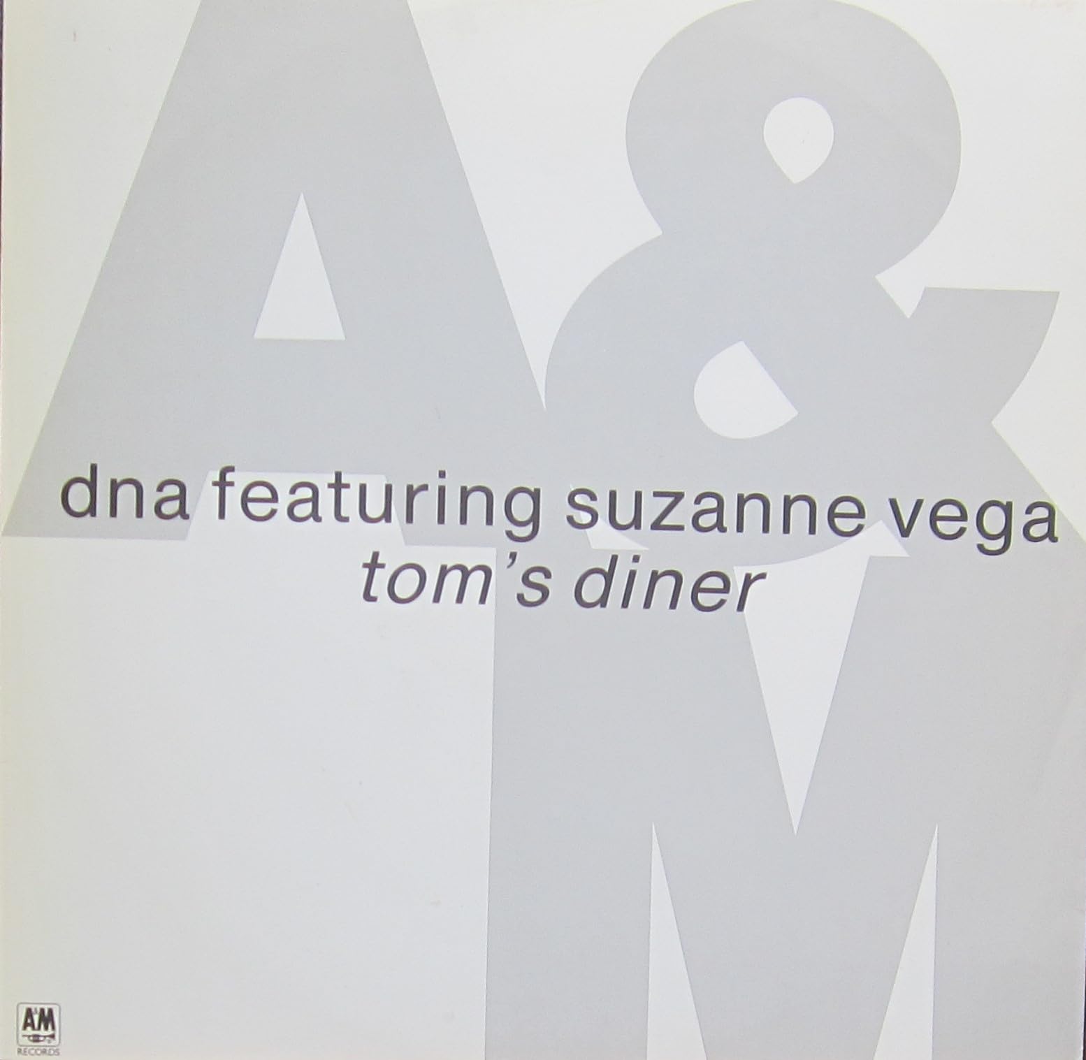 DNA Featuring Suzanne Vega - Tom's Diner Vinyl Record (A&M Records 390 564-1) | 80s Classic Dance Remix | Perfect for DJ Sets, Retro Parties & Music Collectors
