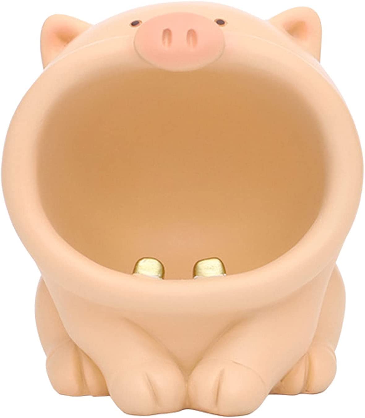 Modern Light Pink Animal Statue Jewelry Storage Box - Cute Desktop Organizer for Smoking Accessories, Keys & Trinkets - Home & Office Decoration Gift for Friends, Family (Perfect for Reception Desks, Vanity Tables & Shelf Displays)