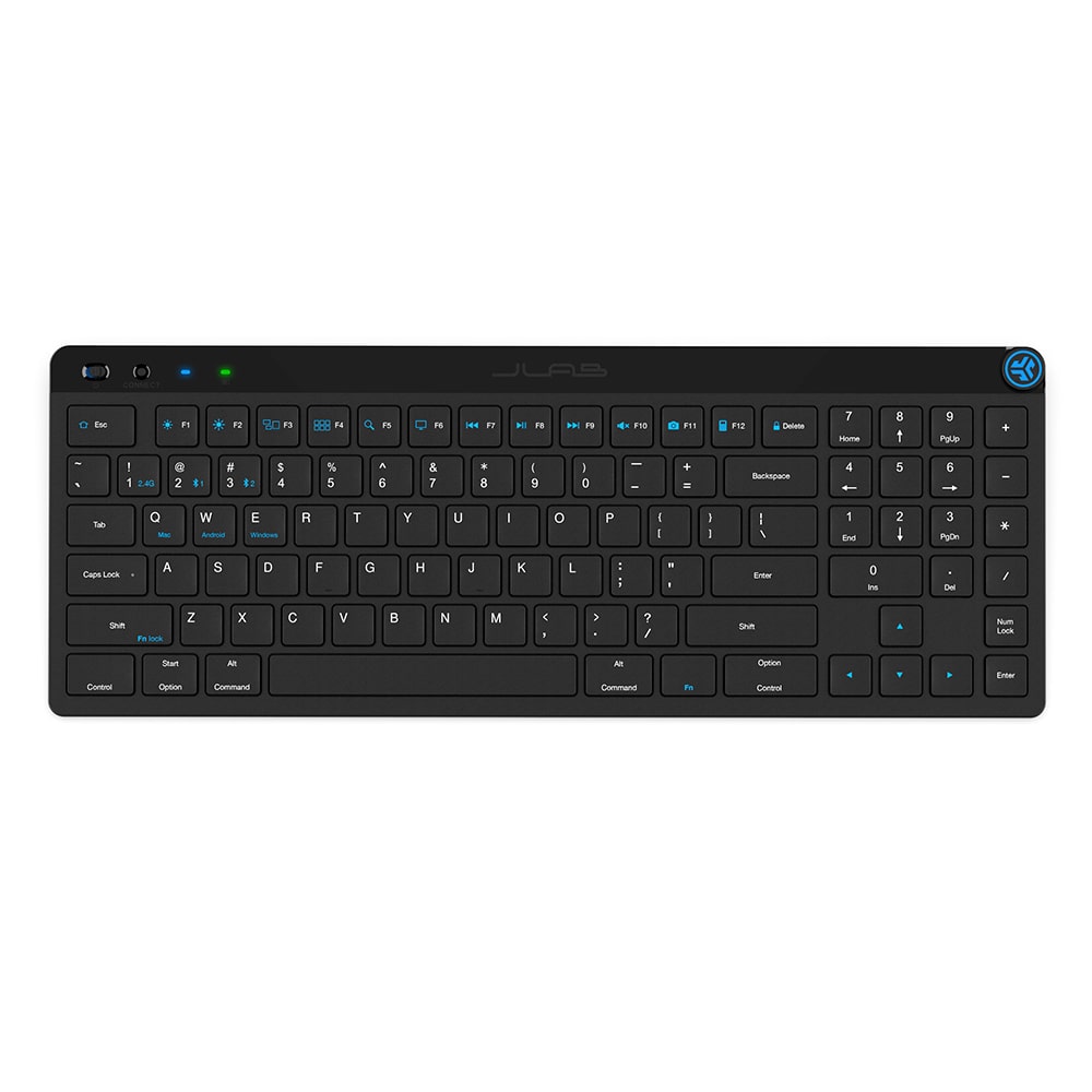 JLab JBuds Wireless Keyboard and Mouse Combo - Ergonomic Bluetooth Keyboard & Mouse Set for PC, Laptop, Mac - Perfect for Home Office, Gaming & Remote Work