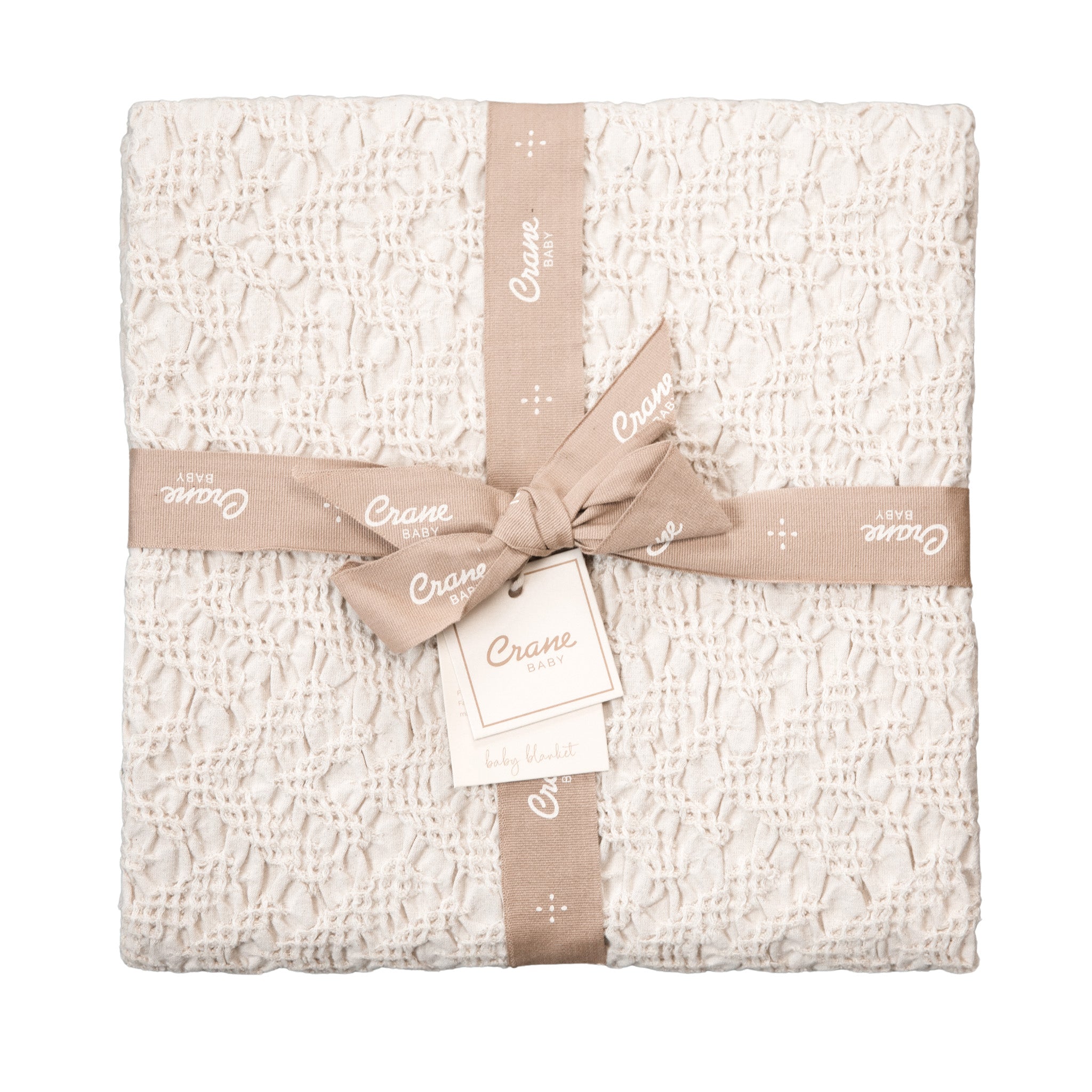 Organic Baby Oatmeal Boho Knit Blanket - Soft Handmade Nursery Throw for Newborns & Toddlers - Perfect for Cribs, Strollers, Photo Shoots & Cozy Naptime