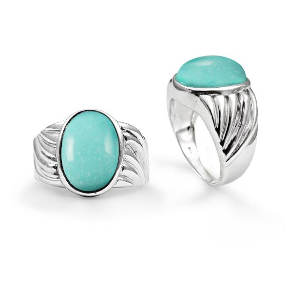 Turquoise Compressed Cocktail Ring for Women – Elegant Statement Jewelry for Parties, Weddings & Special Occasions