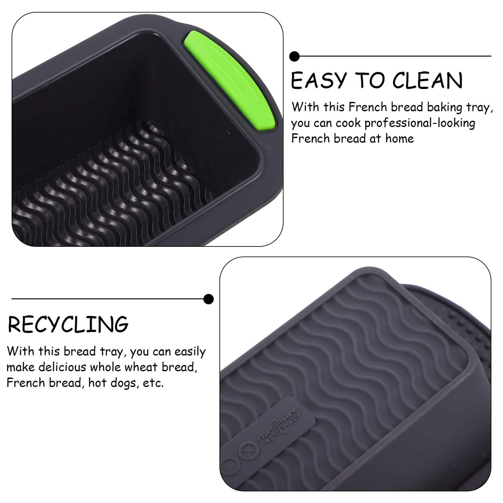 Non-Stick Silicone Loaf Pan for Baking Bread, Cake & Toast - DOITOOL Reusable & Durable Silicone Cake Mold - Perfect for Homemade Banana Bread, Pound Cake & Fruit Loaf