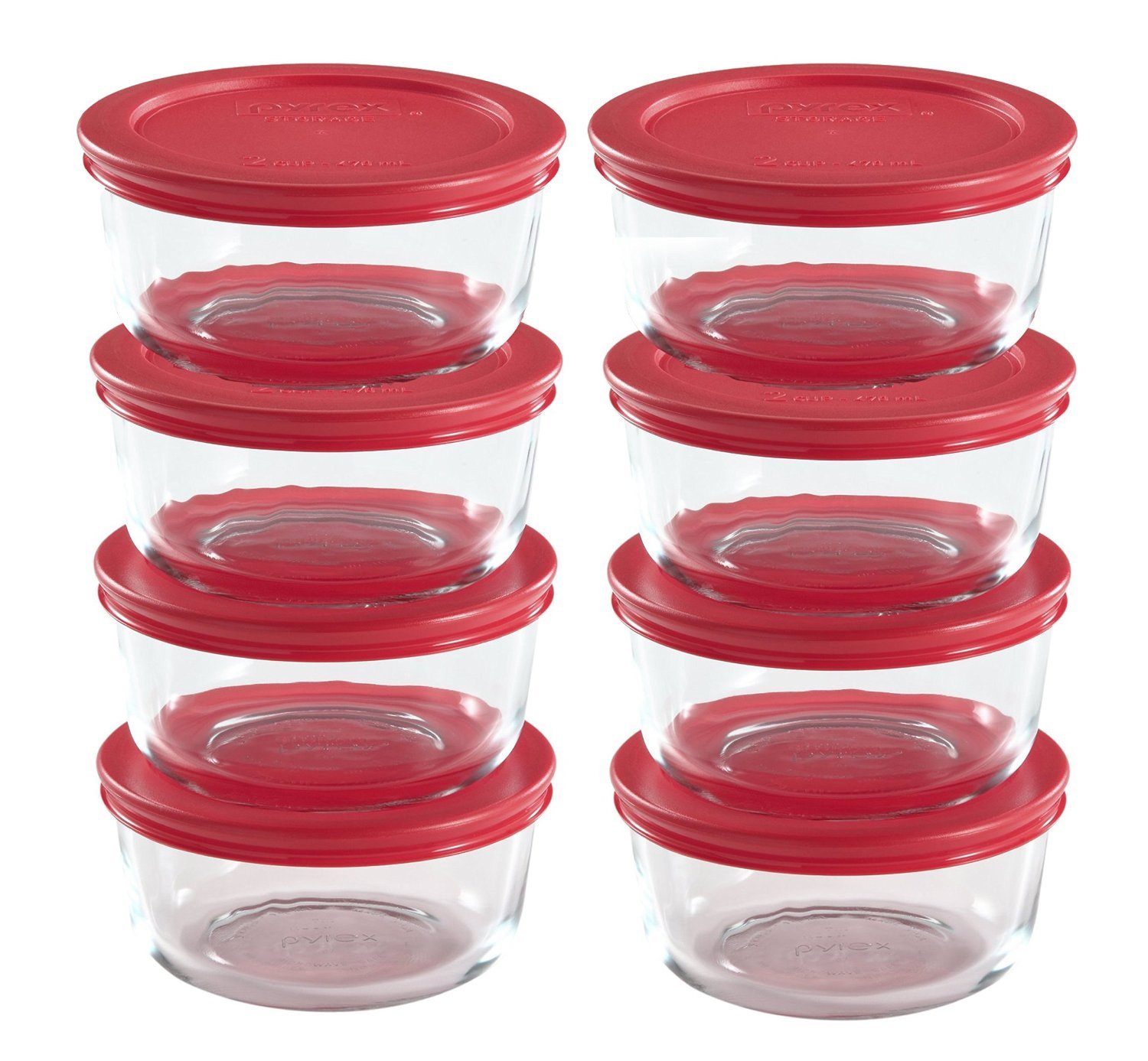 Pyrex 16-Piece Glass Food Storage Containers Set with Lids - Airtight, Microwave & Freezer Safe - Perfect for Meal Prep, Leftovers & Kitchen Organization