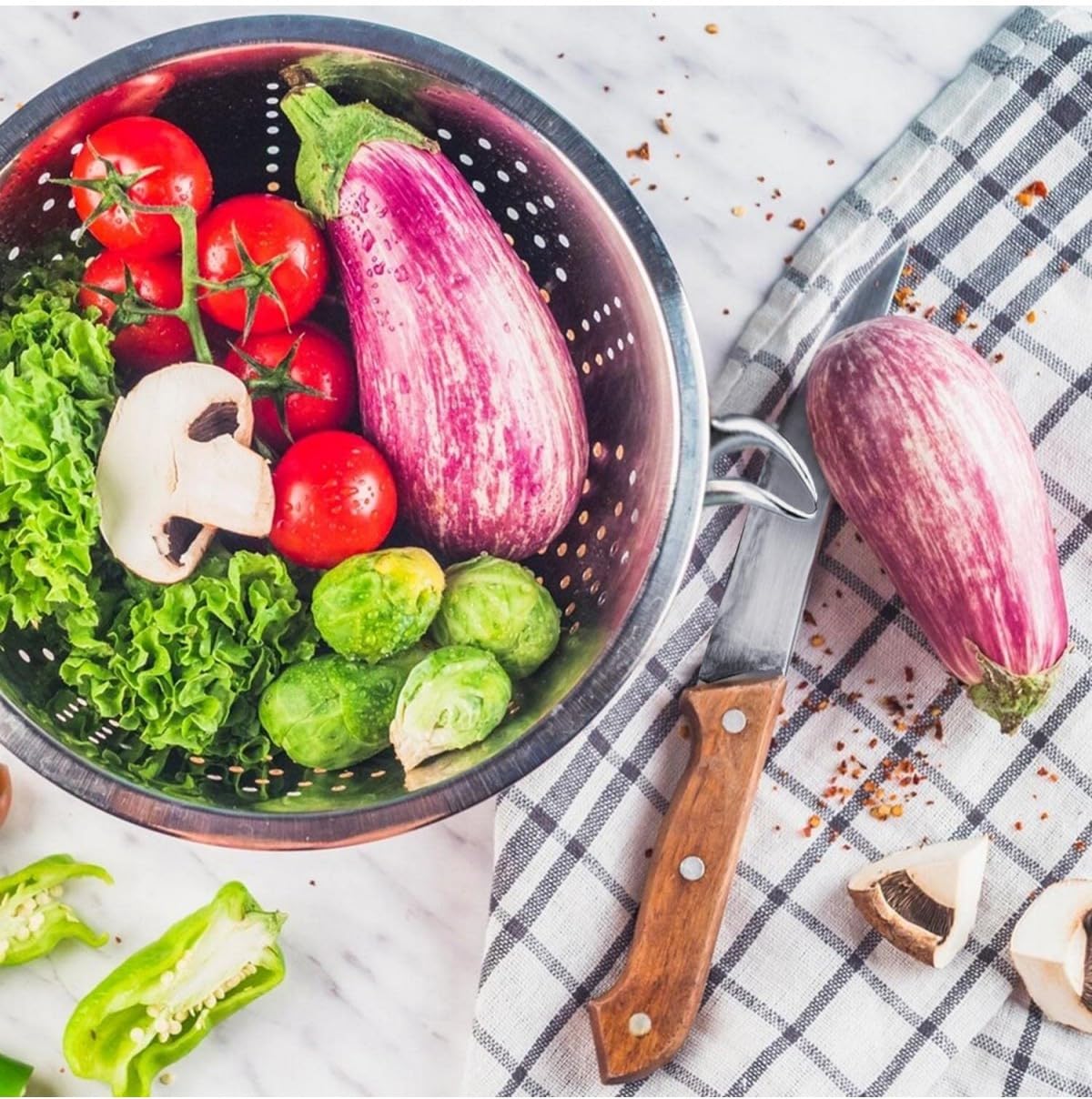 Premium Stainless Steel Kitchen Strainer - 16cm Fine Mesh Colander for Pasta, Vegetables & Fruits | Durable & Rust-Proof | Ideal for Cooking, Baking & Food Prep | Space Home Silver Strainer