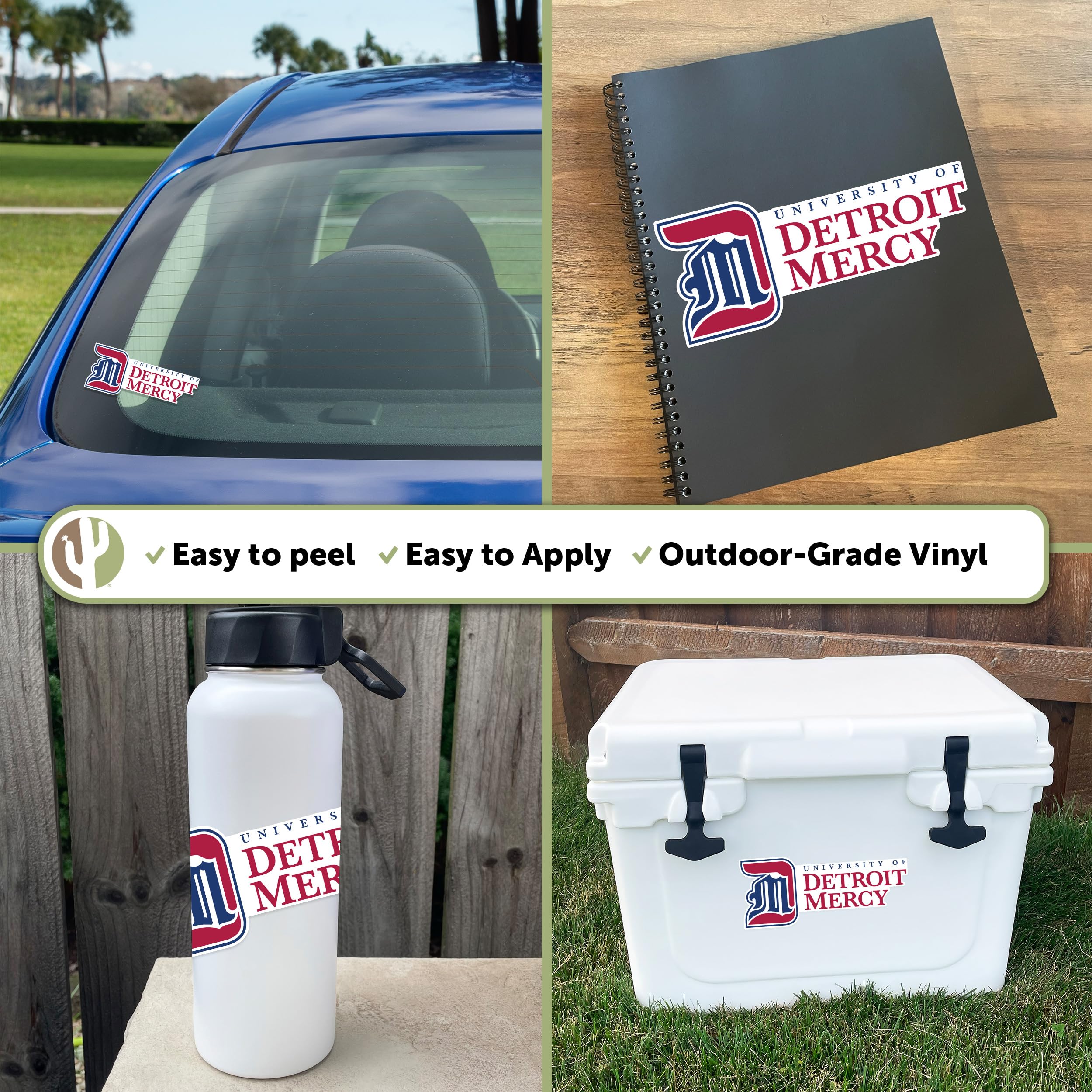 University of Findlay UF Oilers Desert Cactus Vinyl Decal Sticker - Waterproof for Laptop, Water Bottle, Car, Scrapbook - Perfect for College Students, Alumni, Sports Fans (IND 00007)