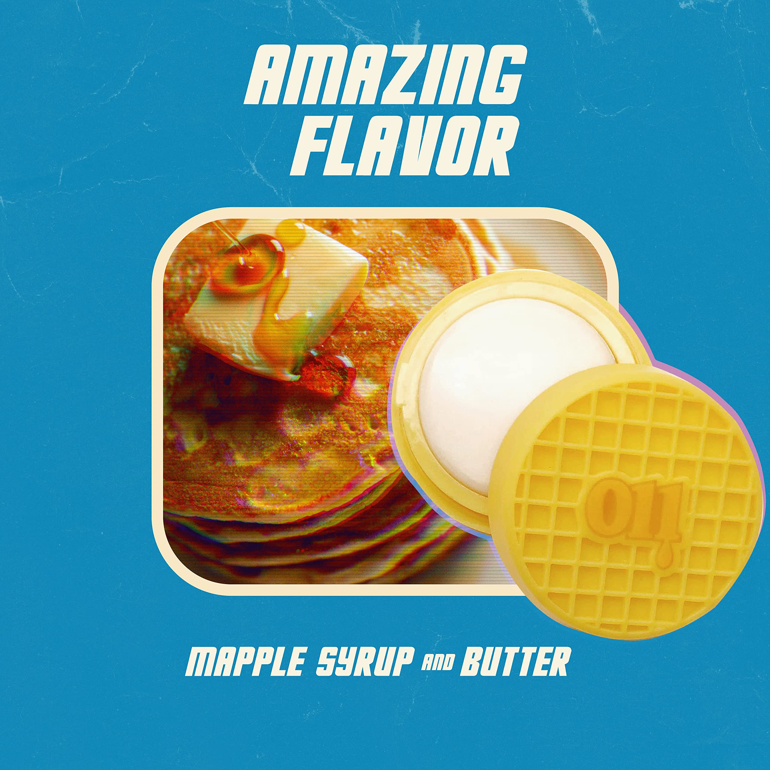 Stranger Things Waffle Lip Balm - Maple Syrup & Butter Flavored Lip Moisturizer | Pop Culture Inspired Lip Care | Perfect for Halloween Costumes, TV Show Fans & 80s Nostalgia Lovers