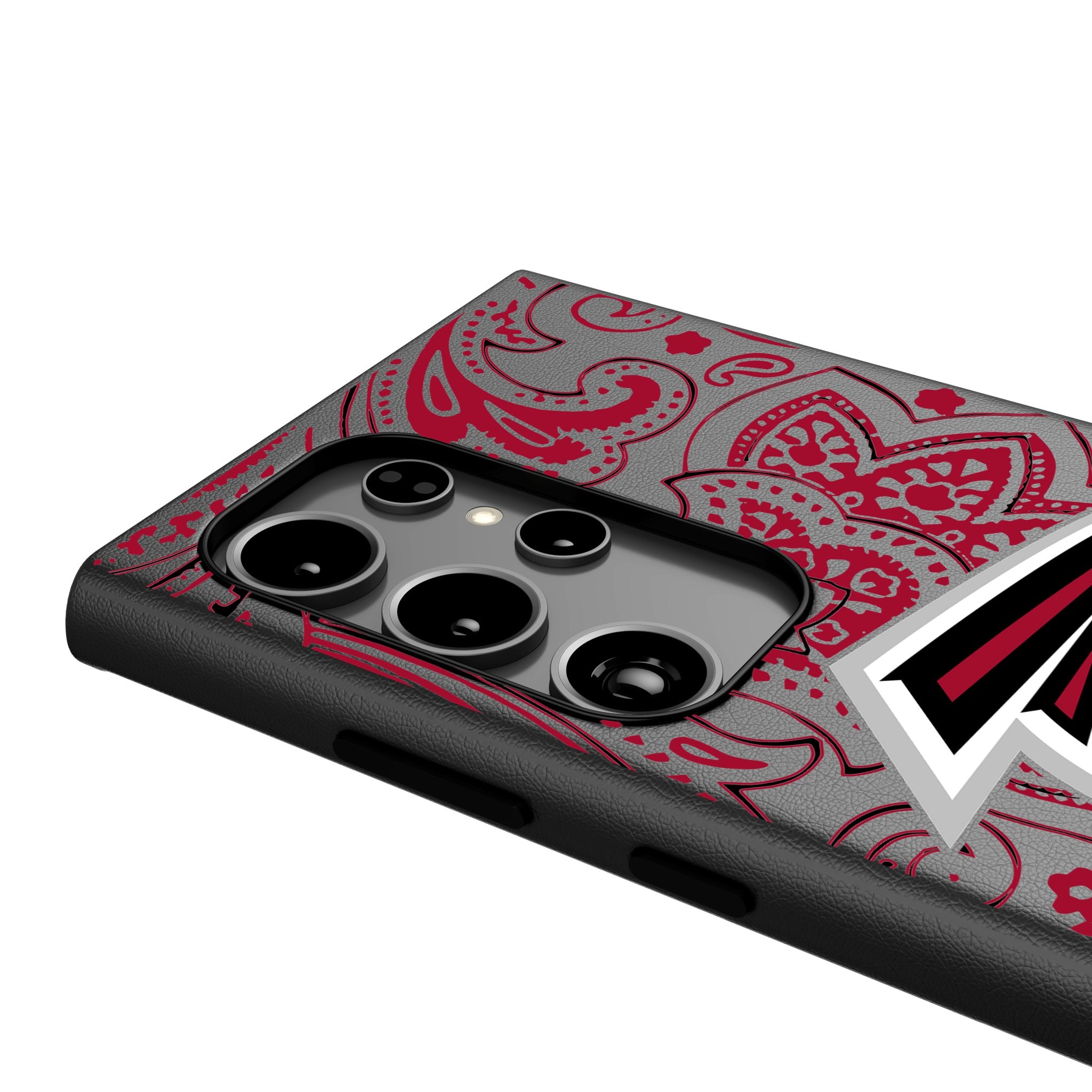 Atlanta Falcons Paisley Pattern MagSafe Compatible Phone Case for Samsung Galaxy S22/S23 - Durable Protection with Wireless Charging for Football Fans & Game Day