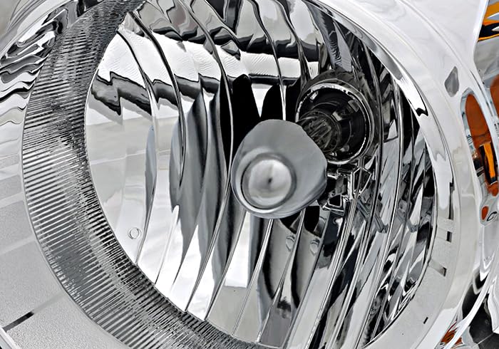 2007-2008 Dodge Ram 1500 & 2007-2009 Ram 2500/3500 Replacement Headlight Assembly Kit - Halogen Headlamps Pair (Driver & Passenger Side) for Improved Night Visibility