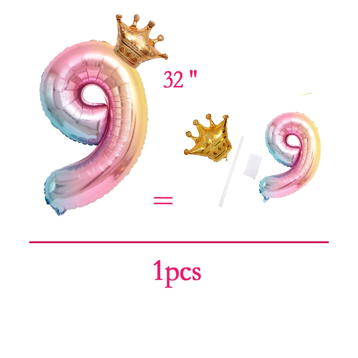Big On Cloud 9 Birthday Party Decorations - Balloons, Banners & Tableware for Kids & Adults Celebration - Perfect for Birthday Parties, Baby Showers & Special Events