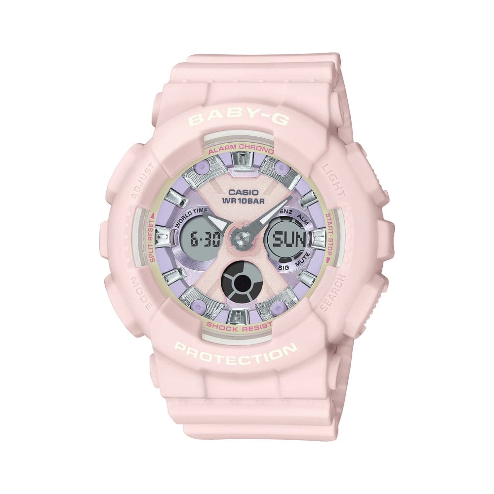 CASIO BABY-G BA-130WP-4ADR Pink Resin Strap Women's Digital Sport Watch - Waterproof, Shock Resistant for Running, Swimming & Outdoor Activities