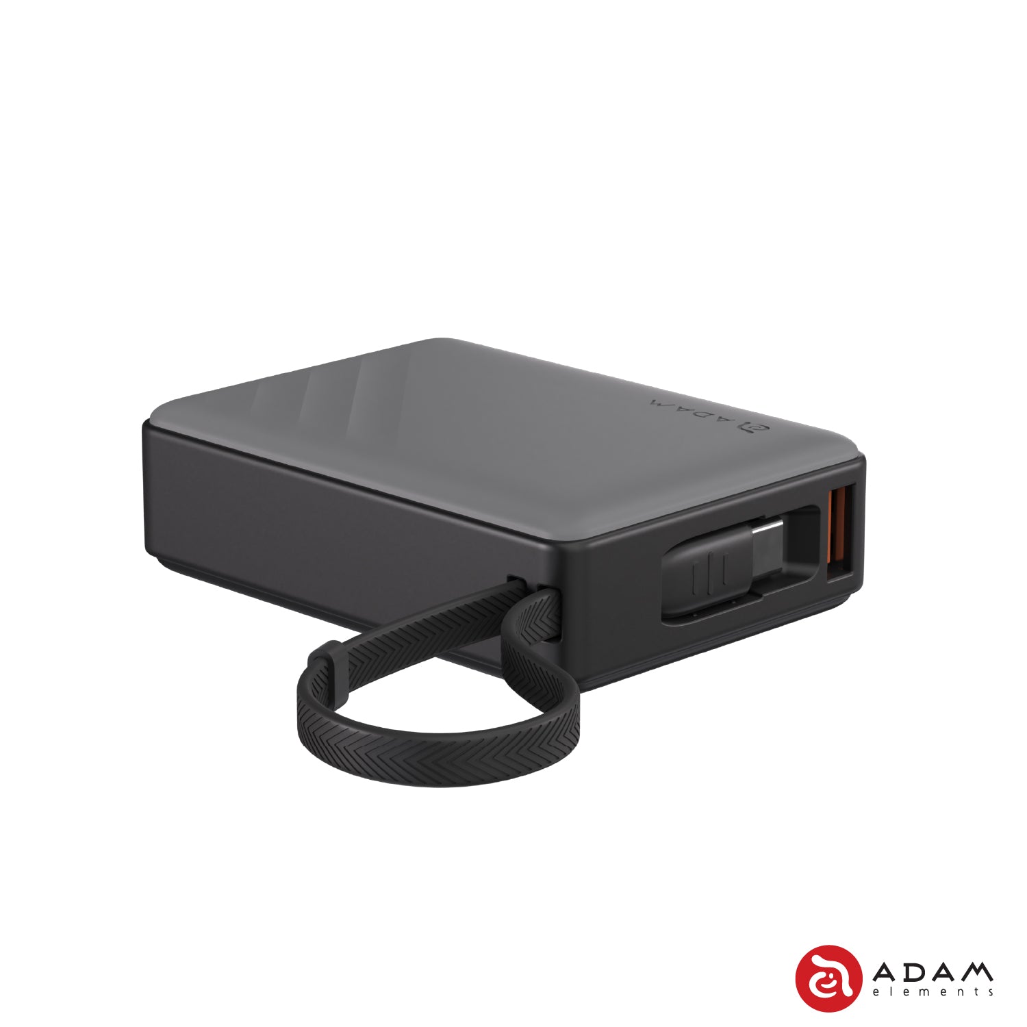 ADAM elements GRAVITY 30W Fast Charging Power Bank with Built-in Cable | Portable Charger for iPhone, Android, Tablets | Perfect for Travel, Camping, Emergency Power Backup