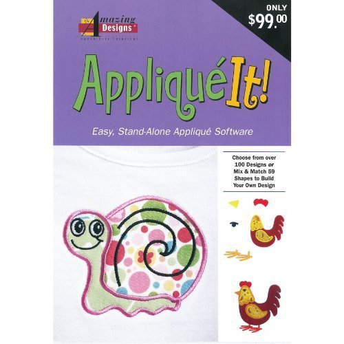 Amazing Designs APPLIQUE IT Embroidery Machine Software - Digitize & Create Custom Embroidery Designs for Home Decor, Quilting & Apparel