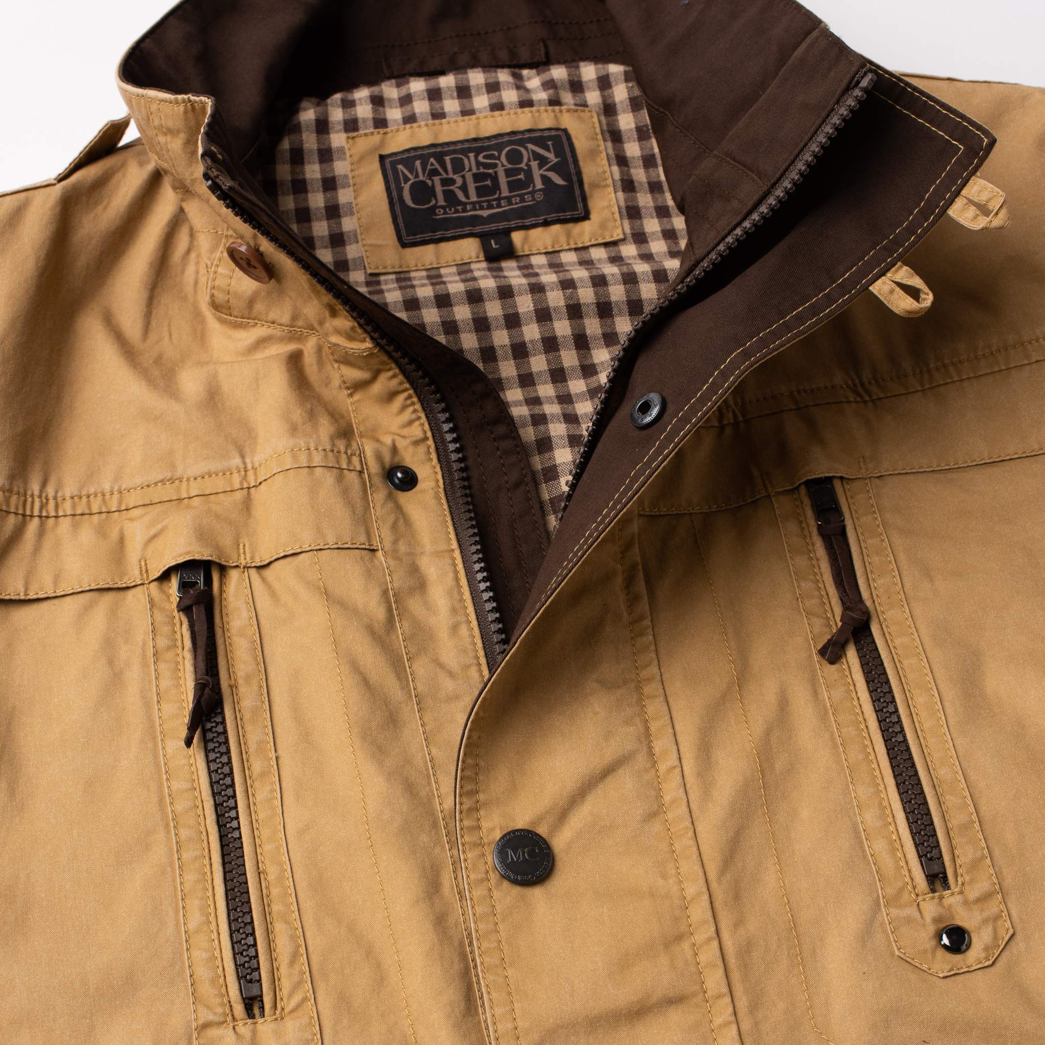 Madison Creek Field Khaki Blowing Rock Jacket - Waterproof Outdoor Hiking & Camping Gear for Men & Women