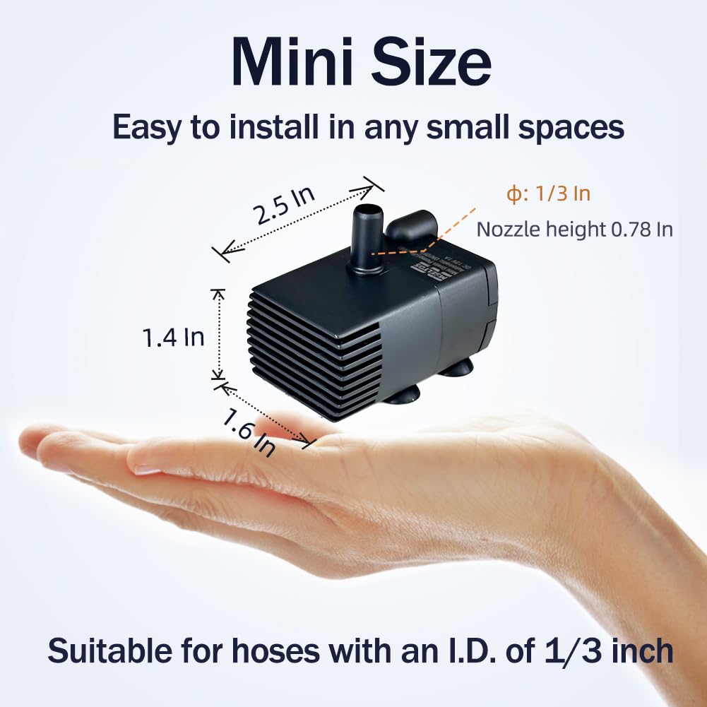Automatic Small Sump Pump with Water Sensor - 5FT Lift 55GPH 115V/230V Mini Condensate Pump with Float Switch - Water Removal for Dehumidifier, AC, Ice Maker & Basement - Auto On/Off - Perfect for Home, RV & Flood Prevention
