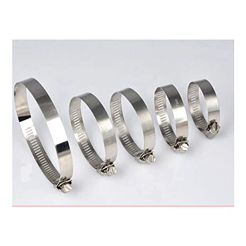 5PCS LF-Y03 Stainless Steel Hose Clamps 21-38mm - Heavy Duty American Type for Automotive, Plumbing & Marine Applications