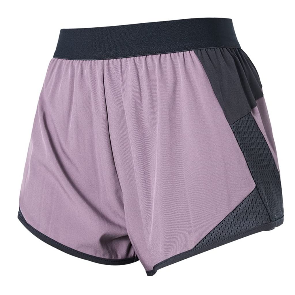 2-in-1 Fitness Running Shorts with Liner - Yoga Training & Summer Workout Pants for Women/Men - Breathable Sports Shorts (Color B, Size L) - Perfect for Gym, Running, Yoga & Outdoor Activities