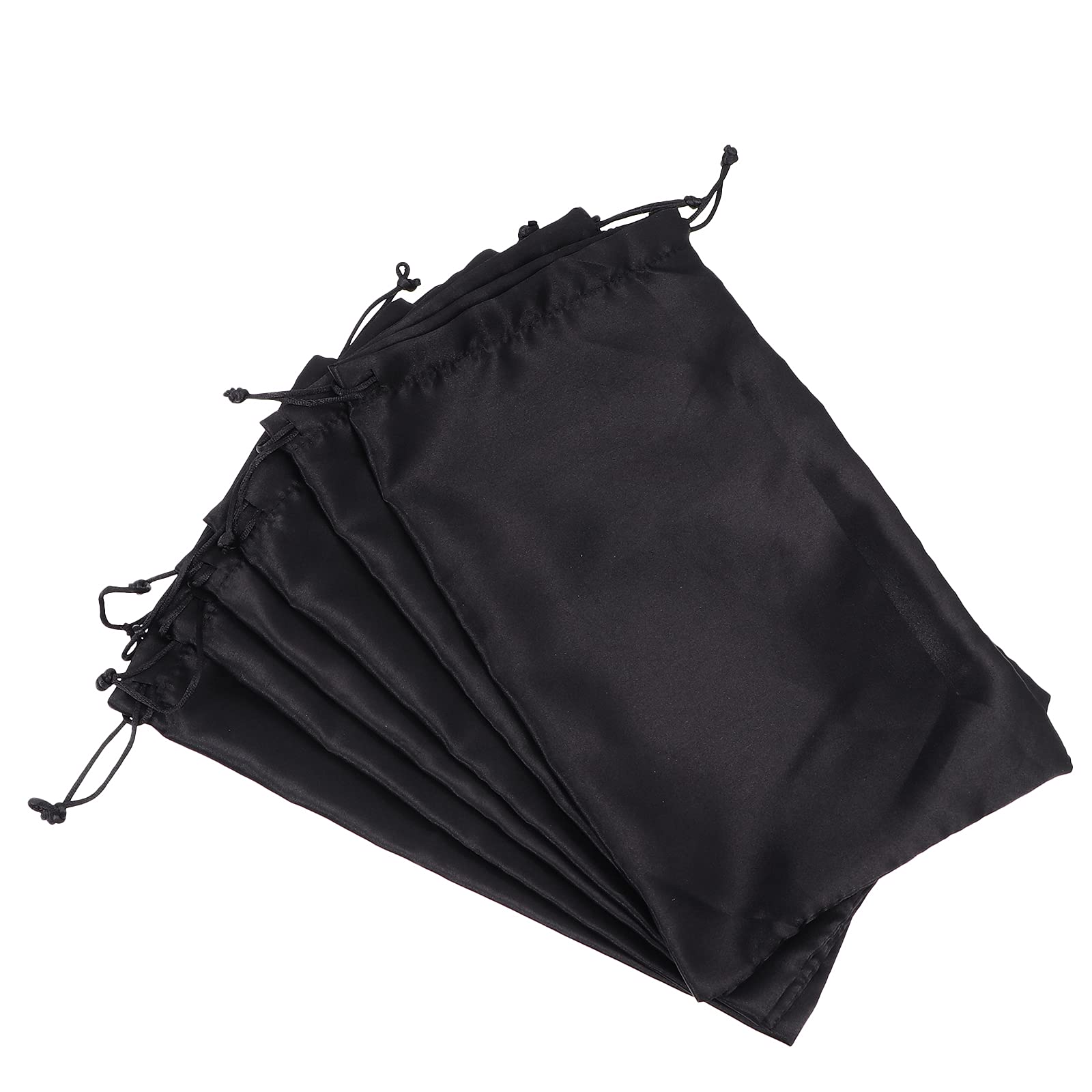 6-Piece Wig Storage Bags Set - Satin Drawstring Travel Organizer for Wigs & Hair Extensions | Portable Silky Tote for Salon, Cosplay & Protective Hairstyles