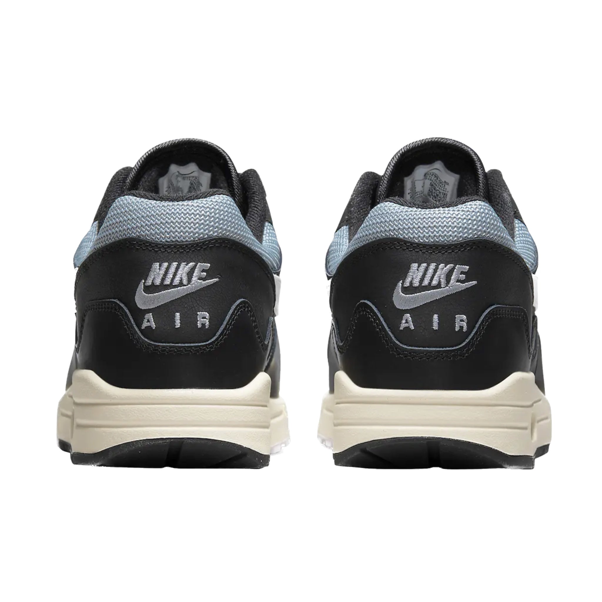 Nike Air Max 1 Patta Waves Sneakers - Black, Metallic Silver, White & Coconut Milk Colorway with Bracelet | Men's Running Shoes for Gym, Workout & Casual Wear