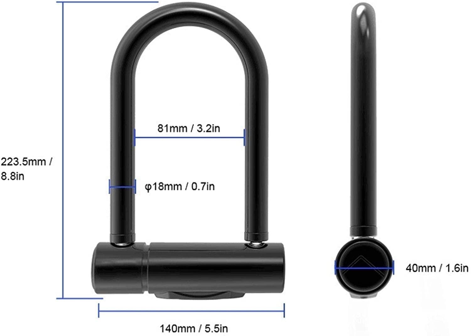 Heavy-Duty Fingerprint Bike U-Lock - USB Rechargeable Electronic Smart Lock for Bicycles, Scooters & Glass Doors - Secure Parking & Home Protection