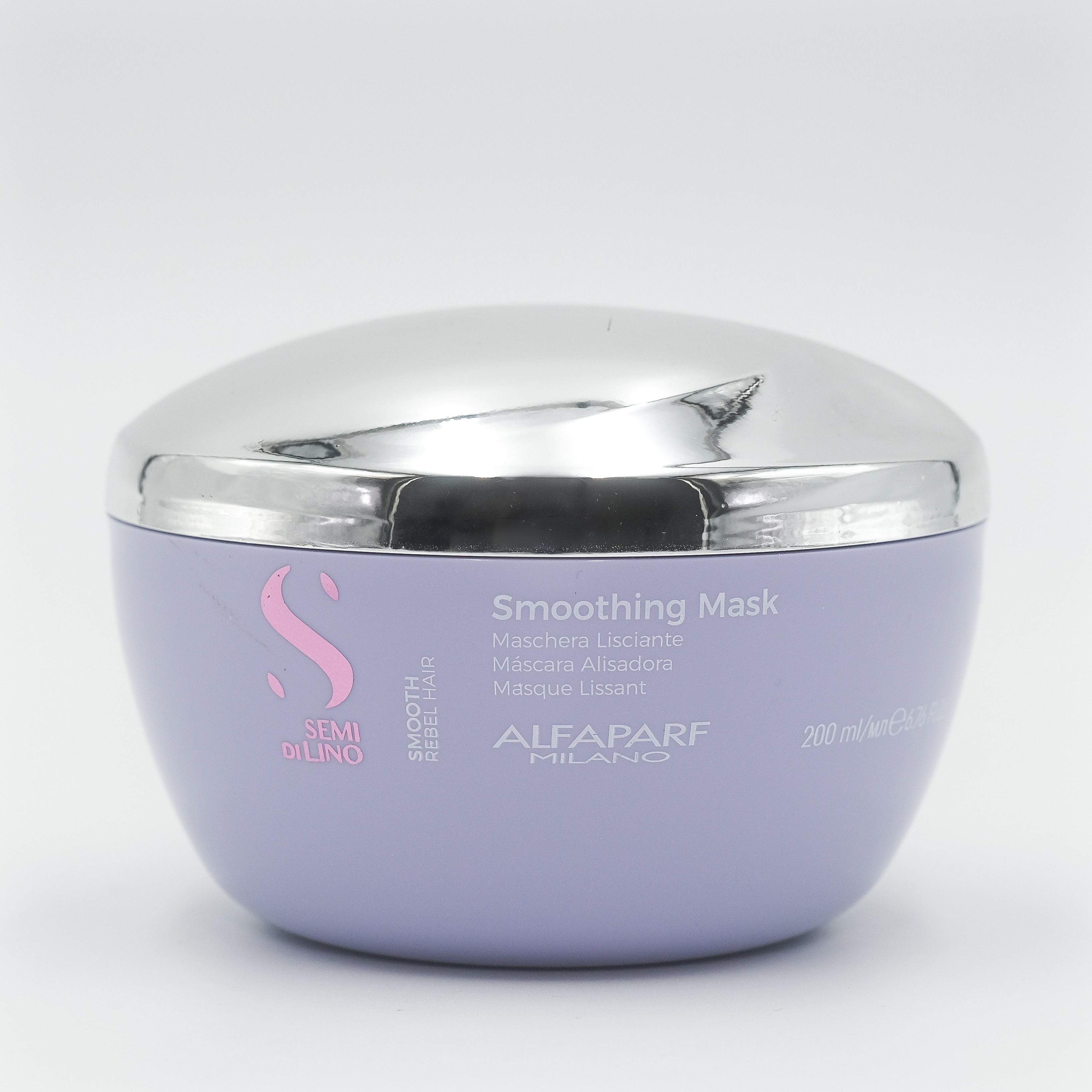 Alfaparf Milano Semi Di Lino Smooth Rebel Hair Smoothing Mask - 6.76 oz | Hydrating & Frizz Control Treatment for Dry, Damaged Hair | Salon-Quality at Home | Perfect for Curly, Wavy & Straight Hair Types