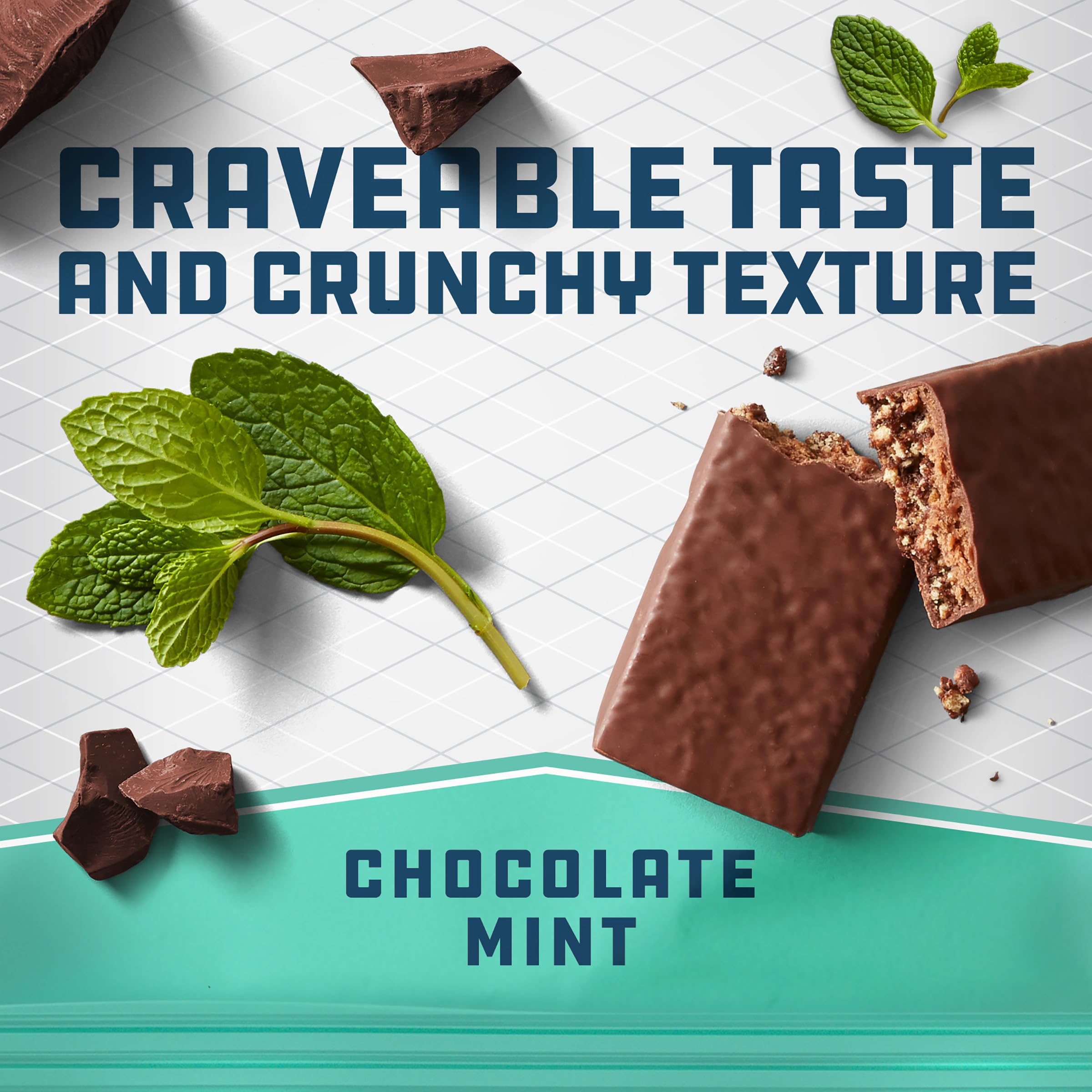 CLIF Builders Chocolate Mint Protein Bars - 20g Plant-Based Protein, Gluten Free, Non-GMO, Low Glycemic - 2.4oz (6 Pack) - Perfect for Post-Workout Recovery, Hiking & On-the-Go Snacking