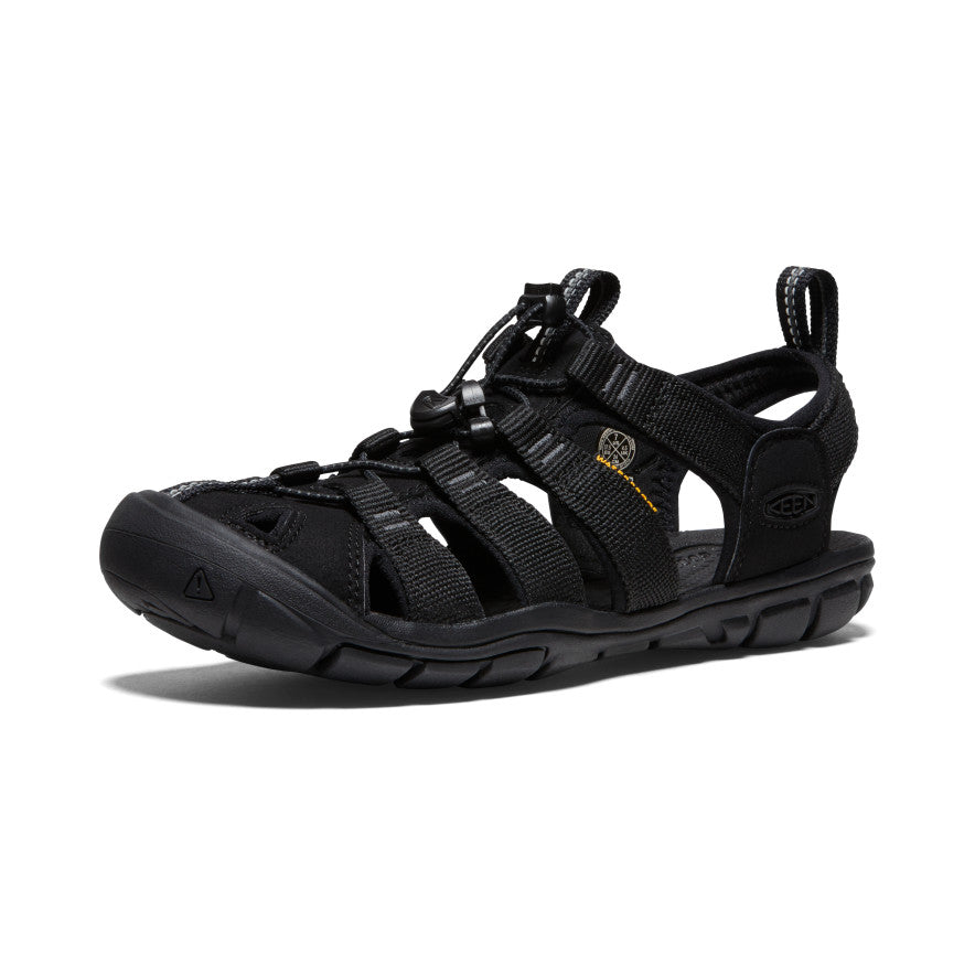 Women's Clearwater CNX Comfortable Sandals - Black/Black | Lightweight & Supportive for Walking, Travel & Outdoor Adventures