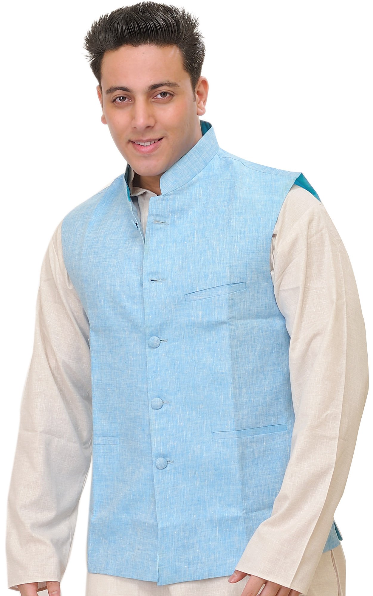 Stylish Plain Pure Linen Modi Jacket for Women - Breathable Summer Blazer for Office, Travel & Casual Outfits