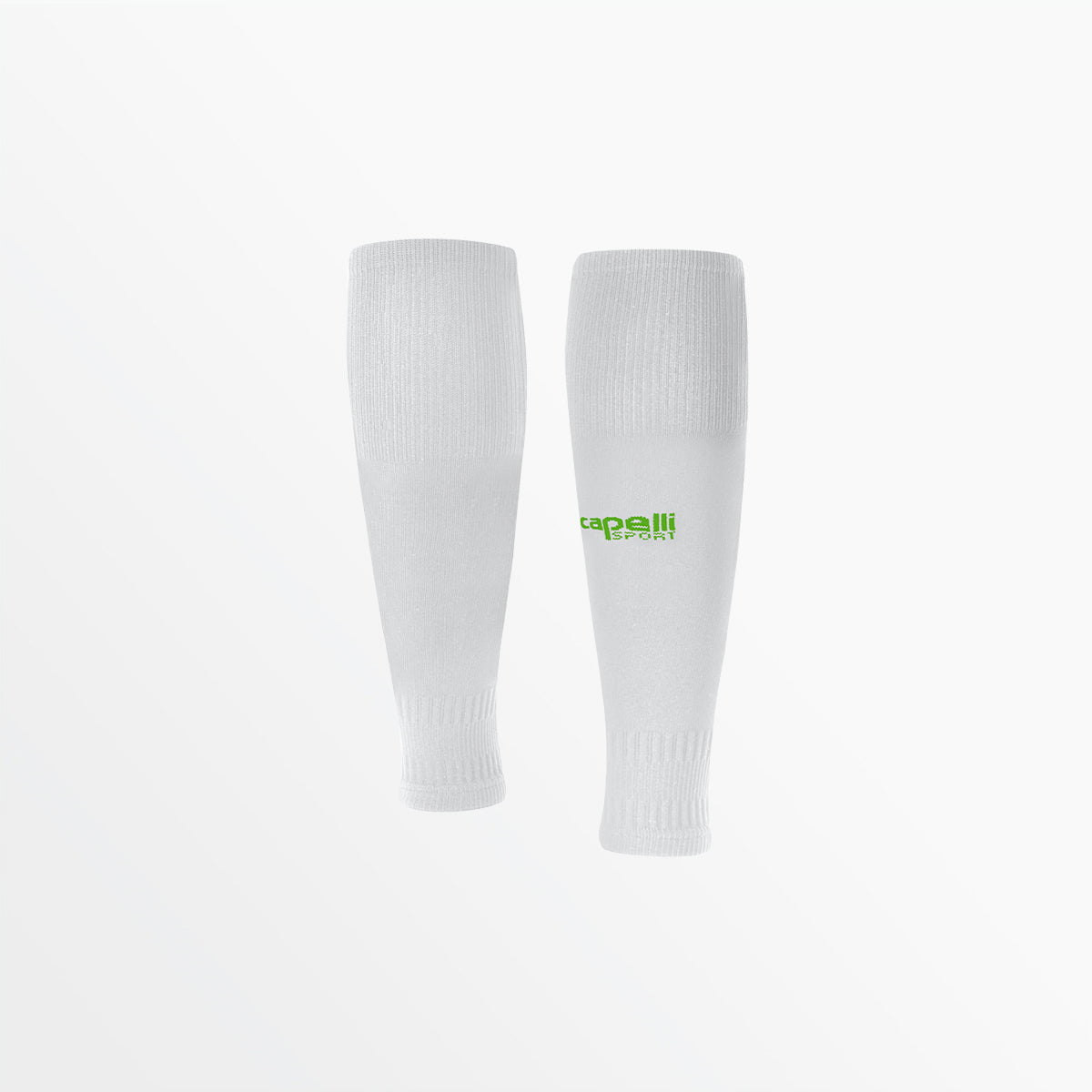 CS Leg Sleeve - White & Green Compression Sleeves for Sports, Running & Workout - Breathable Support for Athletes & Fitness Enthusiasts