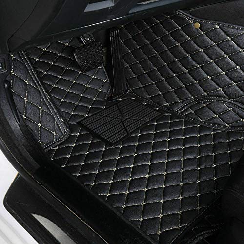 Premium Custom Luxury Car Floor Mats for Lincoln MKC 2013-2019 - All-Weather Protection & Comfort (Black/Beige) - Perfect for Daily Commutes, Road Trips & Family Adventures