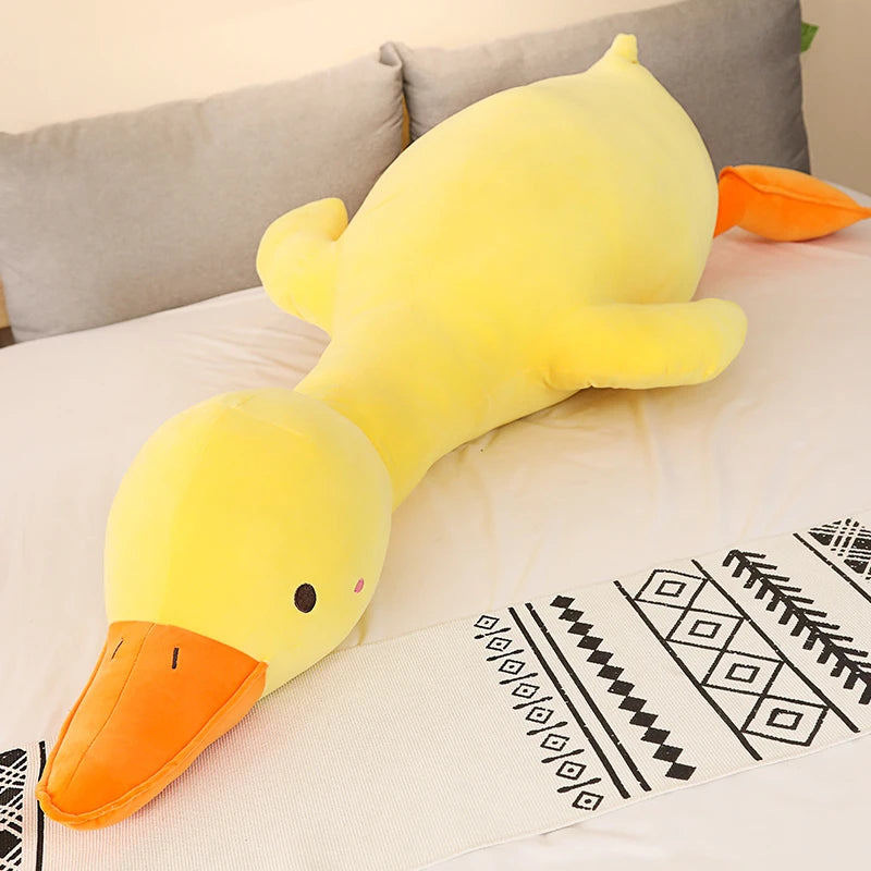 Big White KAWAI Plush Duck Toy - Cute Sleeping Pillow, High Quality Stuffed Animal, Funny Sweet Gift for Friends & Kids | Perfect for Bedtime, Nursery Decor, and Birthday Presents