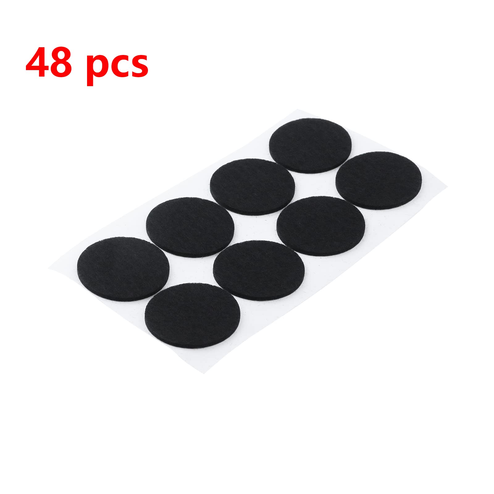 Antrader 1.5 Inch Self-Adhesive Felt Pads for Furniture - 48 Pack Black Round Felt Floor Protectors for Wood Floors, Tables, Chairs - Prevent Scratches & Noise - Perfect for Hardwood, Laminate, Tile Floors in Home & Office