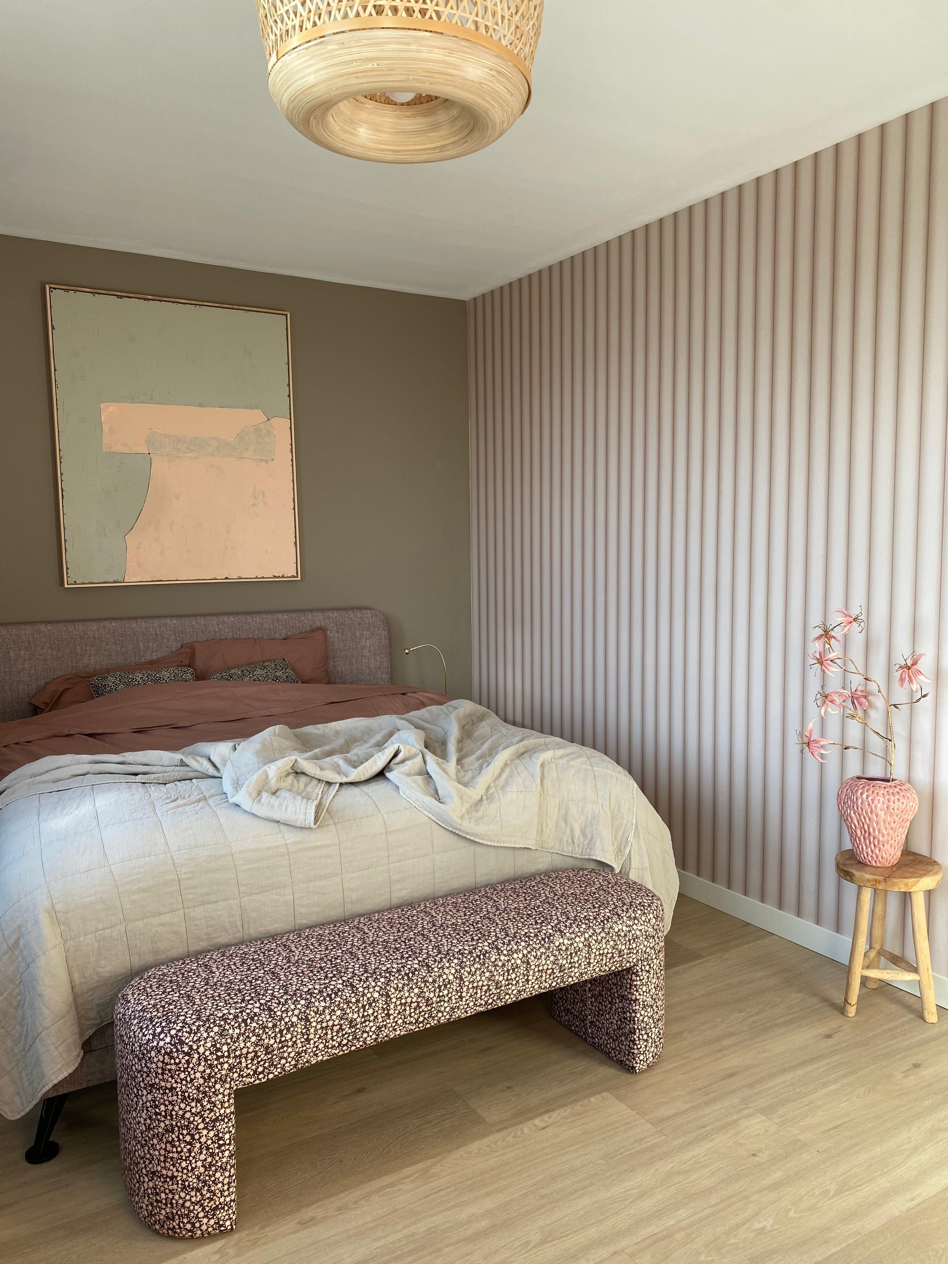 Modern 3D Curved Wall Panels - Textured Nude Finish for Home & Office Decor - Perfect for Living Rooms, Bedrooms, and Commercial Spaces