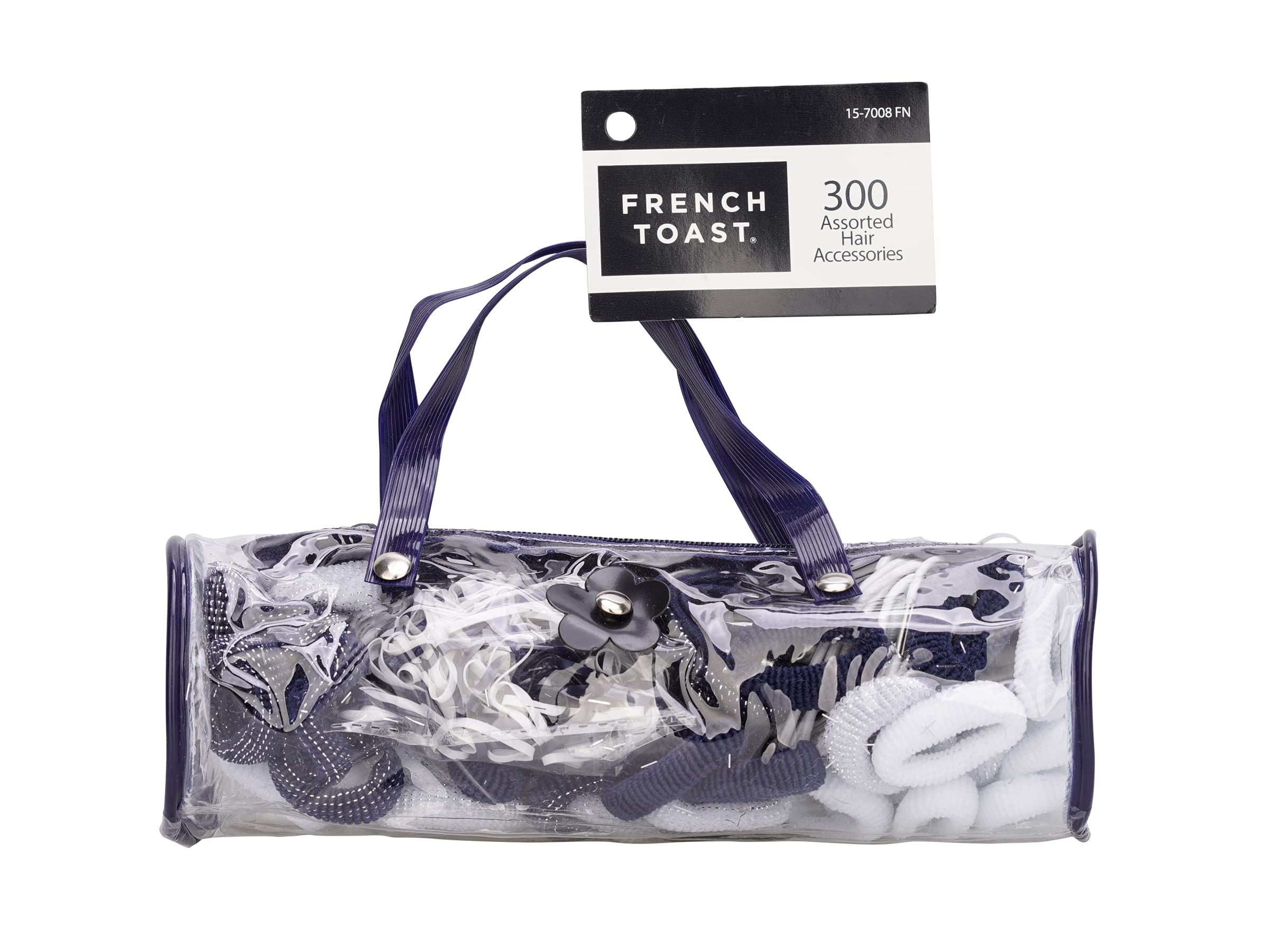 French Toast Kid's School Uniform Hair Accessories Set - Navy Blue & White Headbands & Hair Clips - Perfect for School Days, Picture Day & Special Occasions