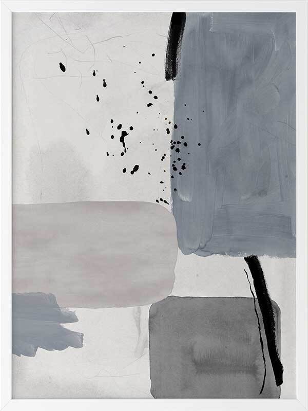 Concrete Decision I Framed Art Print - Modern Abstract Wall Decor for Living Room, Bedroom & Office