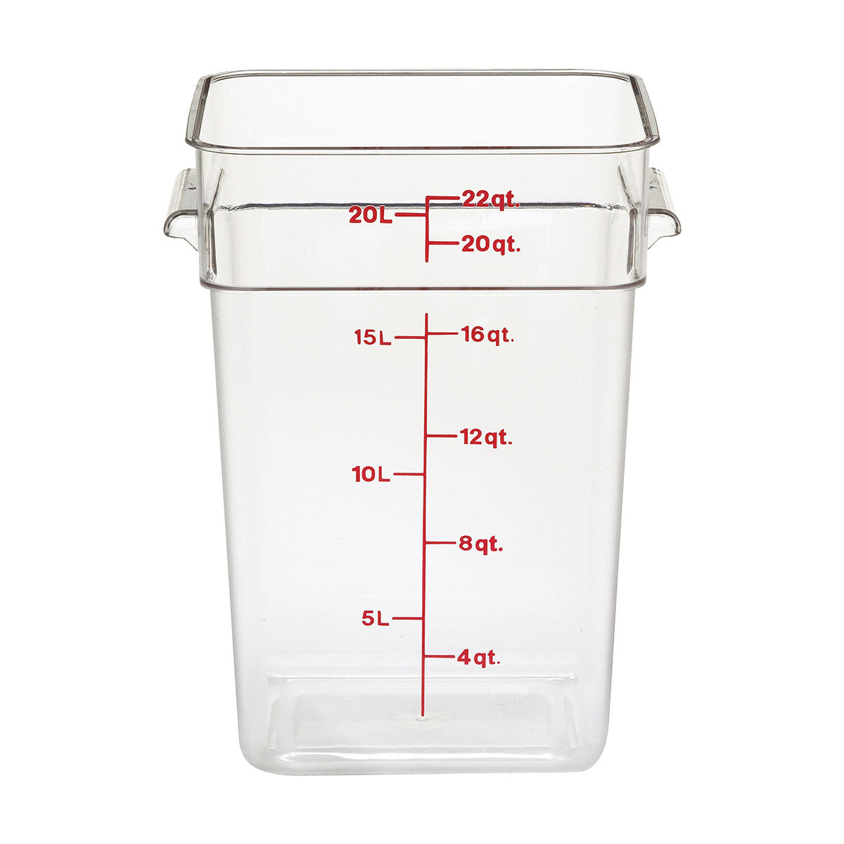 Cambro 22SFSCW135 CamSquare Camwear 22 qt Clear Food Storage Container - Durable, BPA-Free, Stackable for Kitchen, Restaurant & Meal Prep