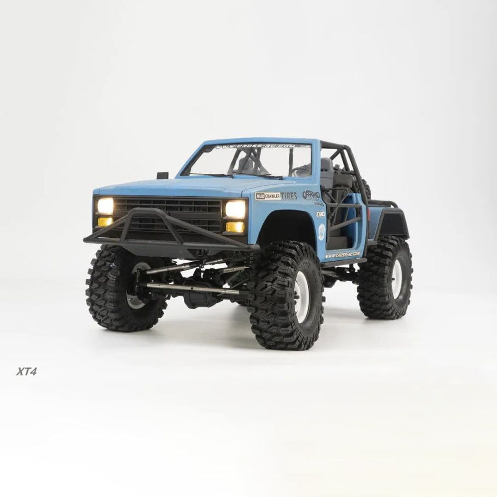 CrossRC XT4 1/10 Scale RC Off-Road Crawler Truck - Unpainted Unassembled Kit with ABS Hard Shell & 2-Speed Transmission - Perfect for Rock Crawling, Trail Adventures & Backyard Off-Roading
