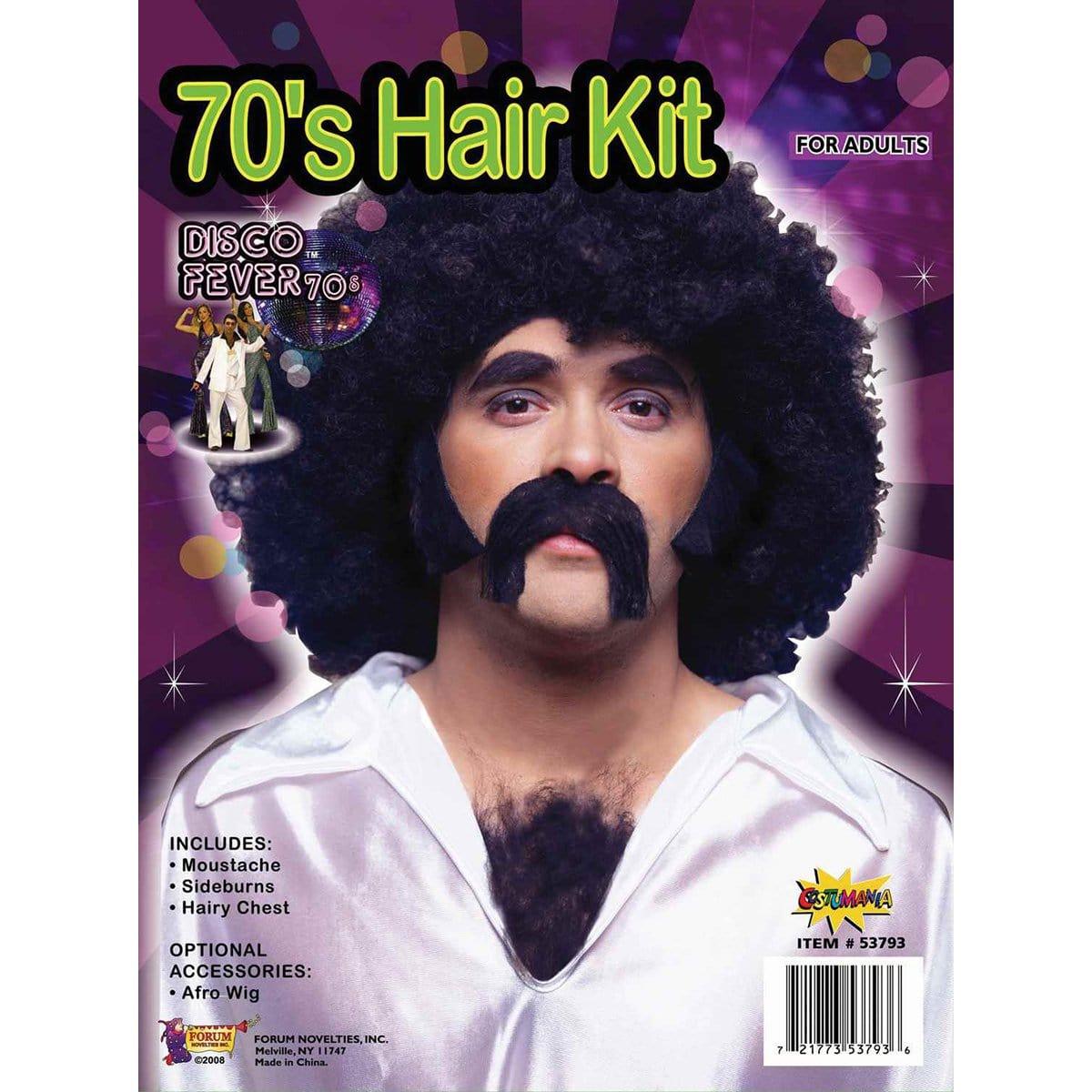 70's Disco Hair Kit for Men - Vintage Styling Gel & Hairspray Set for Retro Party & Halloween Costume Looks