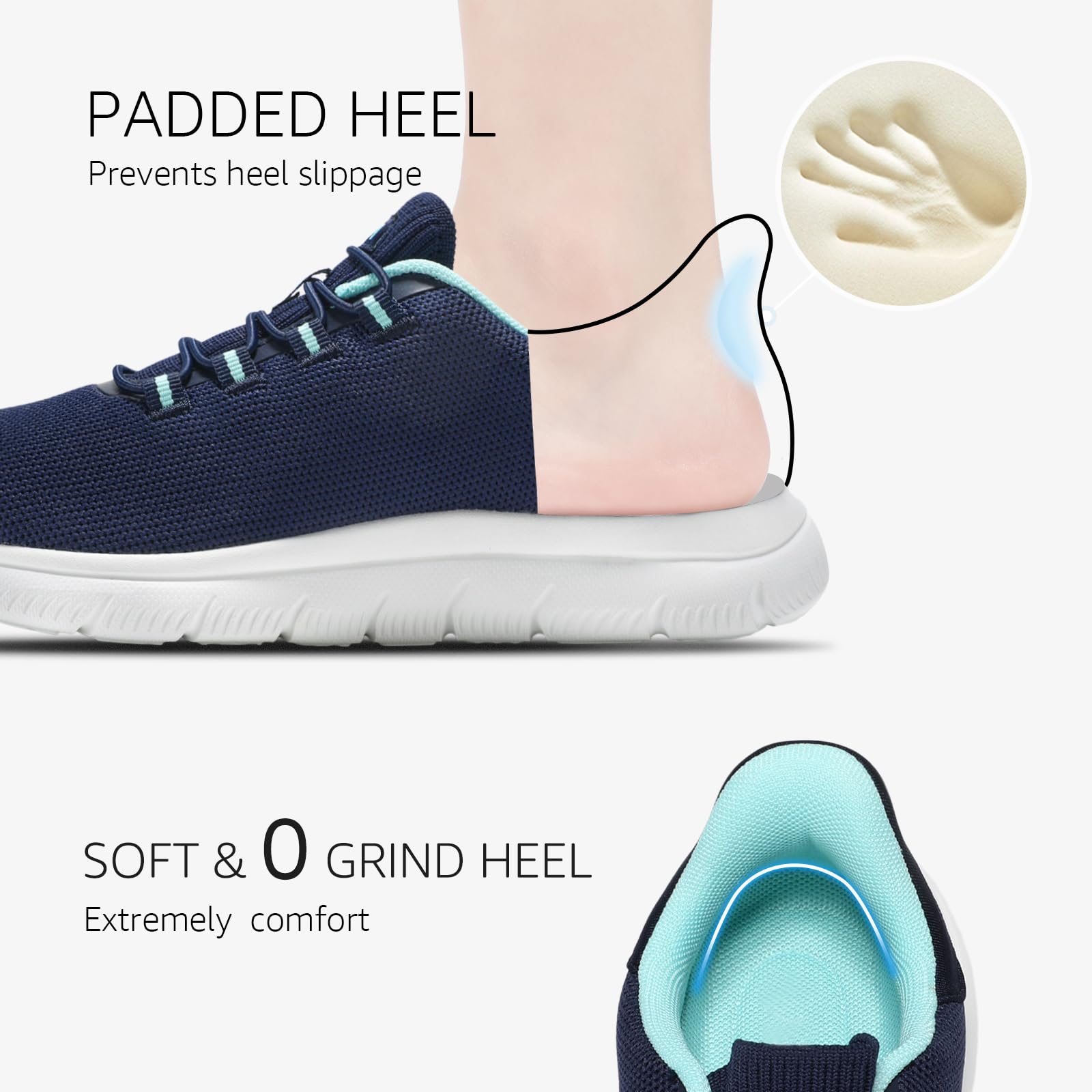 STQ Women's Slip-On Sneakers - Lightweight Walking Shoes with Orthopedic Arch Support for Nurses, Maternity & Comfort - Perfect for Work, Travel & Daily Activities
