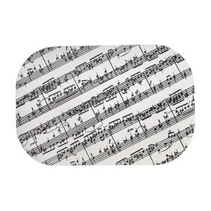 Music Note Placemats Set of 4 - Non-Slip Vinyl Table Mats for Dining & Kitchen - Perfect for Music Lovers, Restaurants, and Themed Parties