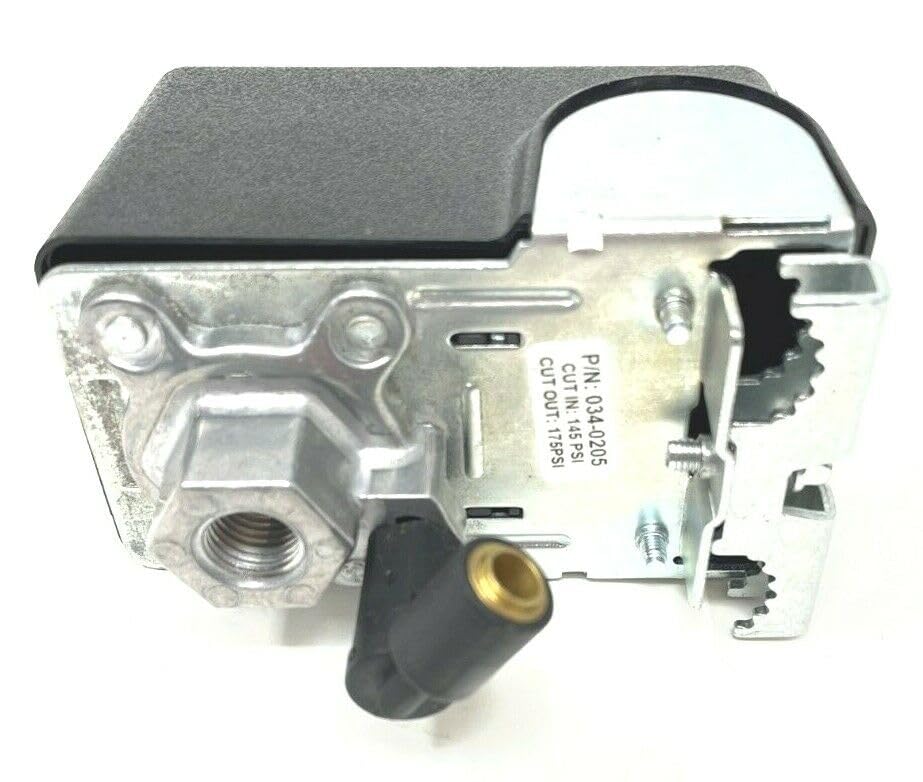 034-0205 OEM Pressure Switch for Sanborn Cole Powermate - 145 PSI ON / 175 PSI OFF - Replacement Part for Air Compressors | Perfect for Industrial & Workshop Use