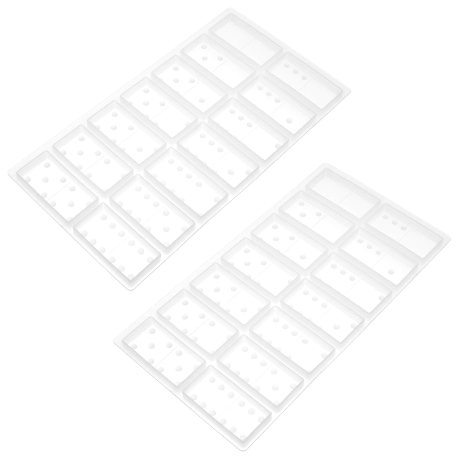 ARTIBETTER 2Pcs Domino Resin Mold Set - Epoxy Resin Casting Molds for DIY Jewelry, Game Pieces & Crafts - High Quality Silicone Molds for Dominoes Making - Perfect for Resin Art, Home Decor & Board Game Accessories