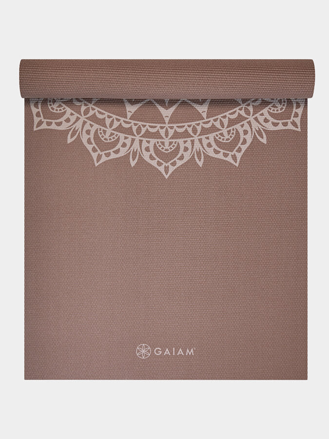 Gaiam Cinnamon Marrakesh Yoga Mat 5mm - Non-Slip Eco-Friendly Exercise Mat for Yoga, Pilates & Home Workouts - Perfect for Studio, Gym & Travel Use