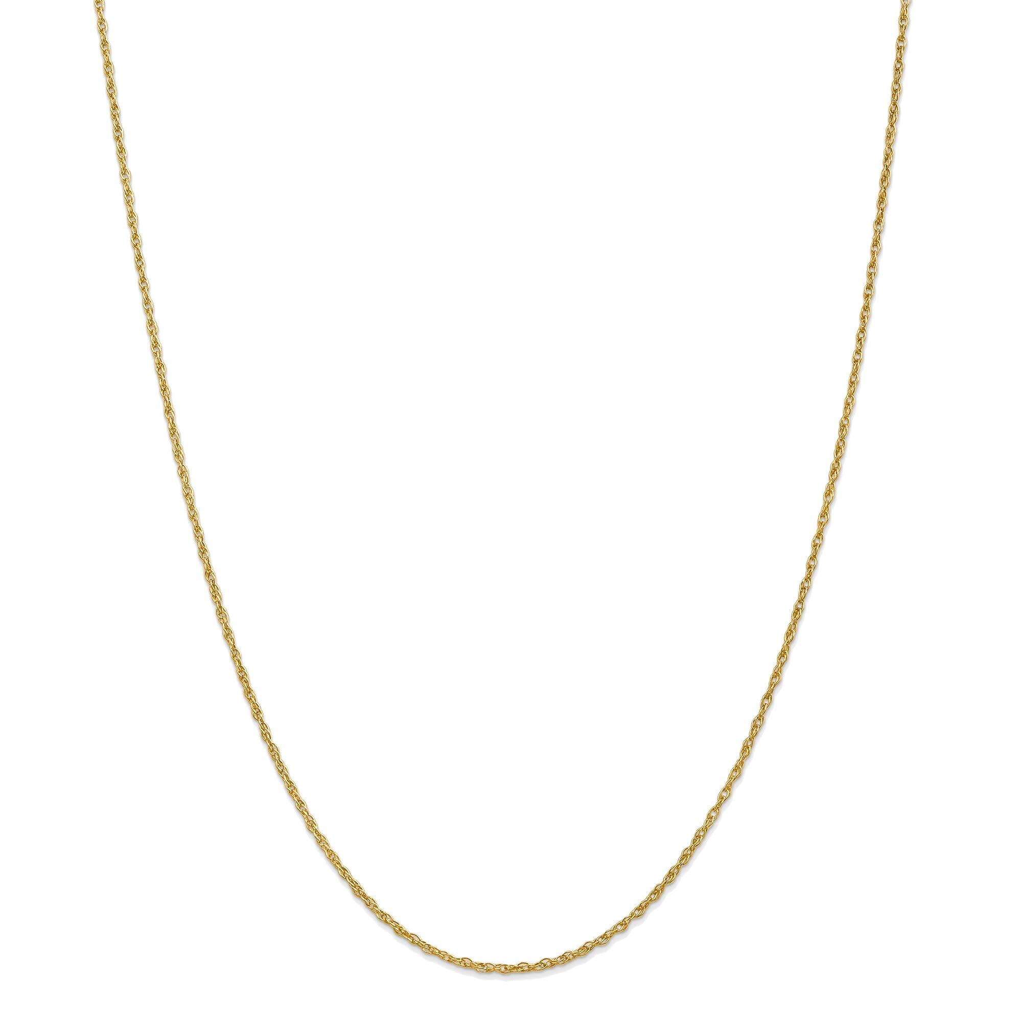 14K Yellow Gold 1.3mm Heavy Baby Rope Chain Necklace for Women - Bonyak Jewelry | Perfect for Layering, Gifts & Everyday Wear
