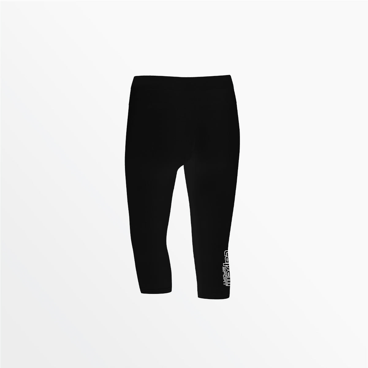 Women's Mid Rise Logo 3/4 Cotton Leggings - Comfortable Stretchy Yoga Pants for Workout, Running & Casual Wear