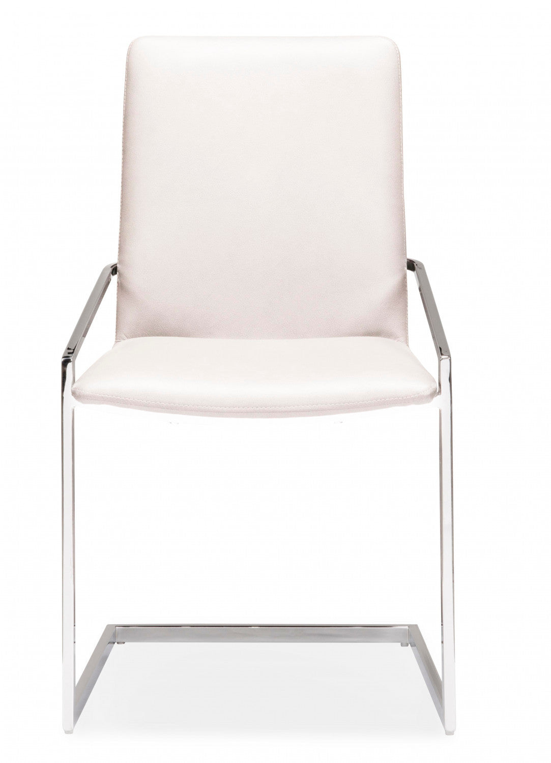 Ariya Modern Dining Chairs Set of 2 - White Upholstered Kitchen Chairs for Dining Room, Breakfast Nook & Small Spaces - Comfortable & Stylish Seating Solution